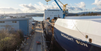 Taken at the Esquimalt Graving Dock, owned and operated by the Government of Canada.Photo via Seaspan, Heath Moffatt.