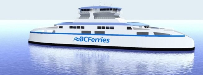 Artist's rendering of the new B.C. Ferries intermediate-class vessel. Credit: B.C. Ferries - See more at: http://www.timescolonist.com/news/